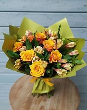Букет цветов из:  Альстромерии и Розы в Верее