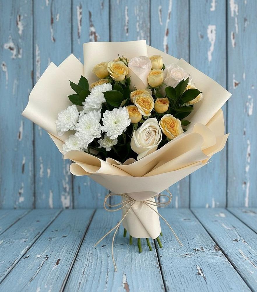 Букет цветов из: Розы и Хризантемы в Верее