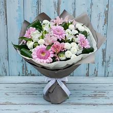 Букет цветов из:  Герберы, Альстромерии и Хризантемы в Верее