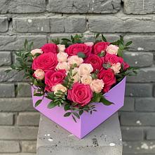 Цветочная композиция из Розы в коробке в Верее