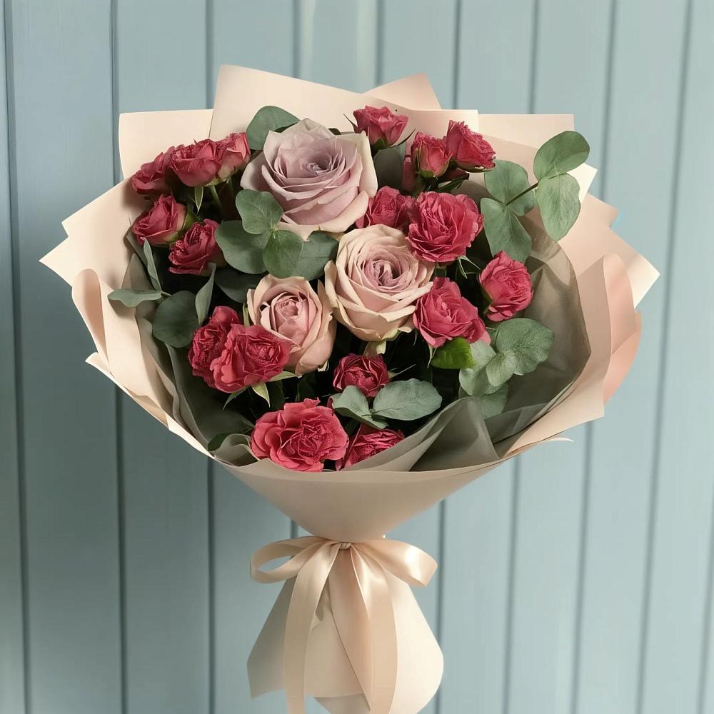 Букет цветов из: Гвоздики и Розы в Верее