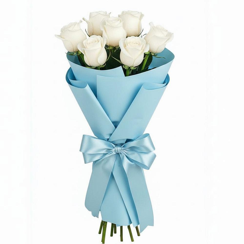 Букет 7 белых роз Проуд в Верее