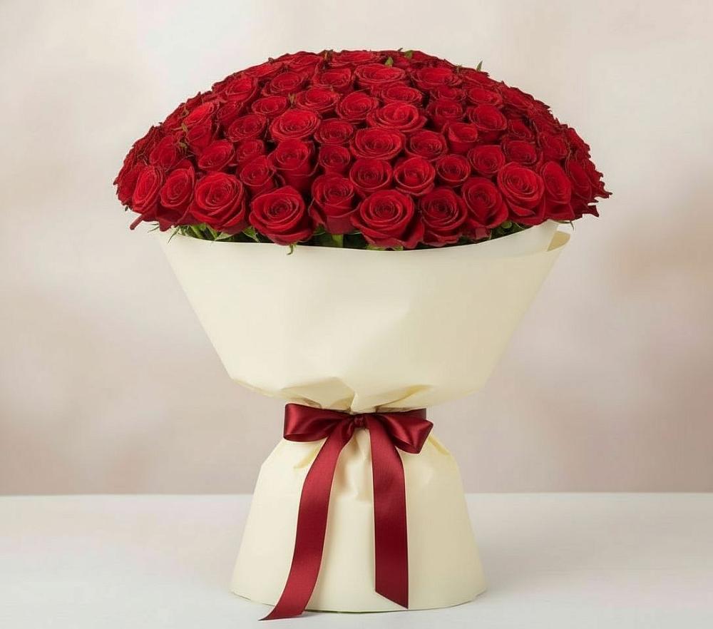Букет 101 Красная роза Милано в Верее