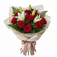 Букет цветов из:  Лилии и Розы в Верее