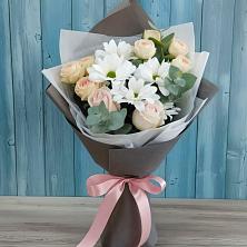 Букет цветов из:  Хризантемы и Розы в Верее