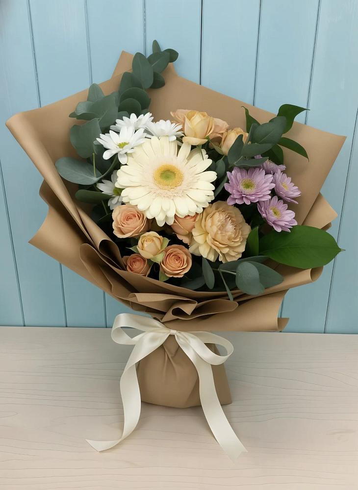 Букет цветов из: Герберы и Хризантемы в Верее