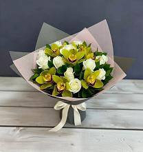 Букет цветов из:  Орхидеи и Розы в Верее