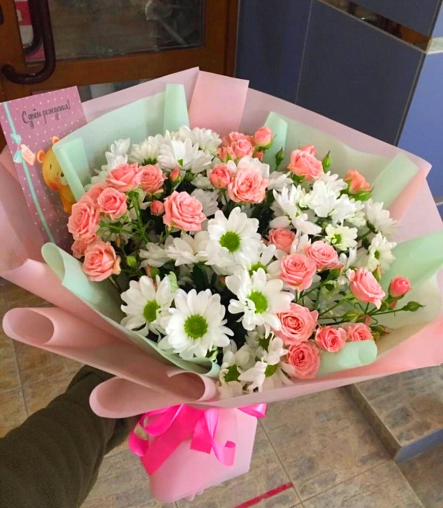 Букет цветов из: Розы и Хризантемы в Верее