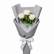Букет 3 белые розы в Верее