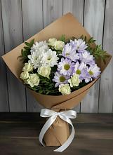 Букет цветов из:  Хризантемы и Розы в Верее