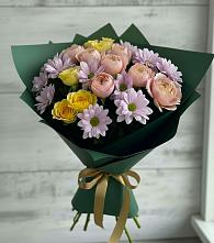 Букет цветов из:  Хризантемы и Розы в Верее