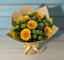 Букет цветов из:  Герберы и Хризантемы в Верее
