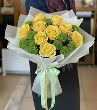 Букет цветов из:  Хризантемы и Розы в Верее