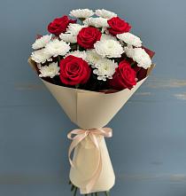 Букет цветов из:  Розы и Хризантемы в Верее