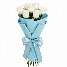 Букет 7 белых роз Проуд в Верее