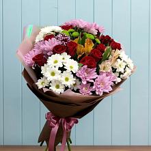 Букет цветов из:  Розы, Хризантемы и Альстромерии в Верее