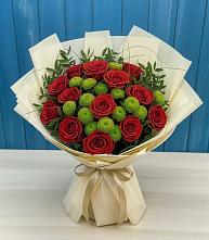 Букет цветов из:  Розы и Хризантемы в Верее