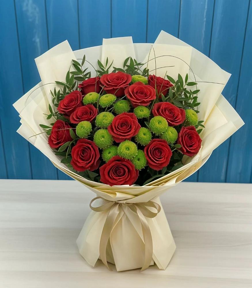 Букет цветов из: Розы и Хризантемы в Верее